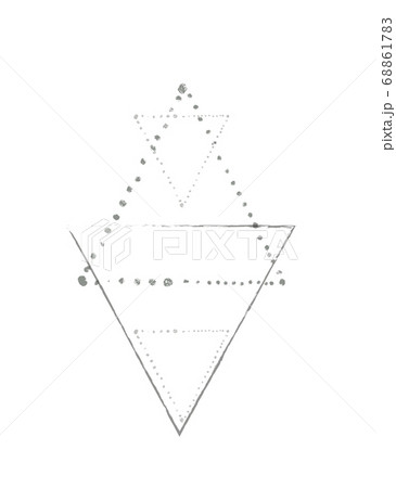 シンプルでモダンなラインアート 水彩画 三角 幾何学模様 ジェオメタリックのイラスト素材 6617