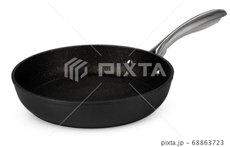 New black frying pan isolated on white background New black frying pan isolated on white background 68863723