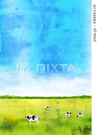 丑 年賀状 水彩 背景 丑 年賀状 水彩 背景 68866139