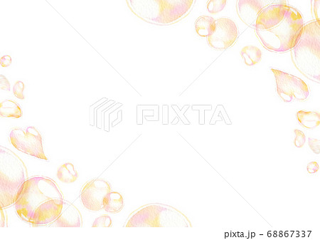 Frame of soap air bubbles, Undersea effect,のイラスト素材 