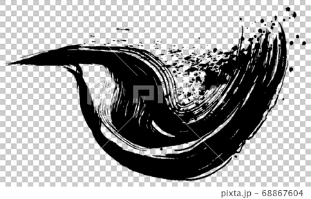 鳥水墨藝術手寫筆刷圖 鳥水墨藝術手寫筆刷圖 68867604