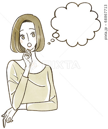 驚いている女性 吹き出し 驚いている女性 吹き出し 68867713