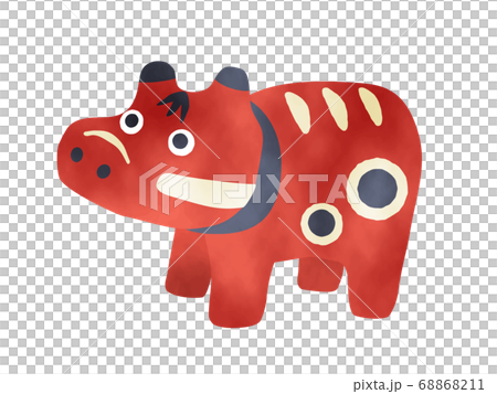 水彩 赤べこのイラスト 68868211