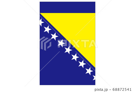 新世界の国旗2：3Ver縦　ボスニア・ヘルツェゴビナ