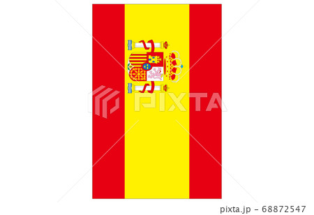 新世界の国旗2 3ver縦 スペインのイラスト素材