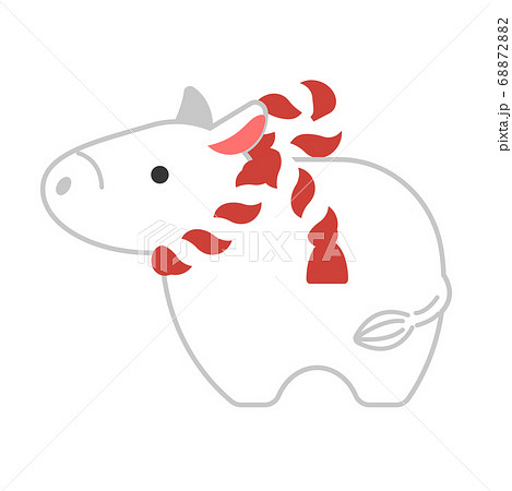 牛の置物　正月　縁起物　イラスト 68872882