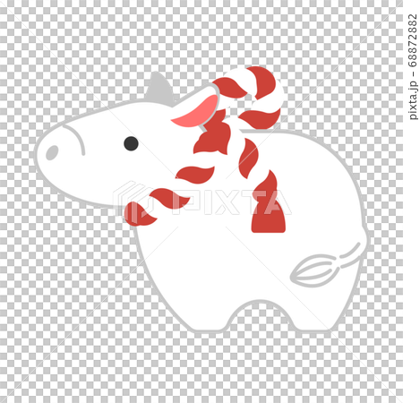 牛の置物　正月　縁起物　イラスト 68872882