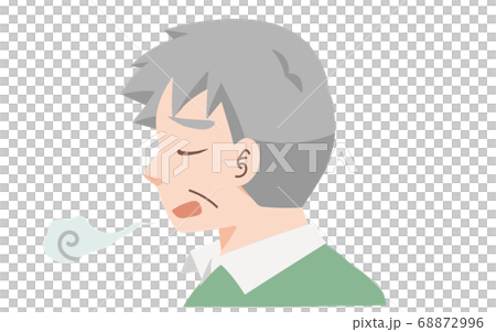 Middle-aged man facial expression illustration 68872996
