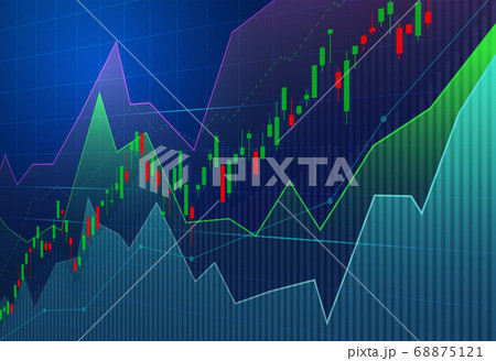 Financial stock market graph on stock market investment trading. Financial stock market graph on stock market investment trading. 68875121