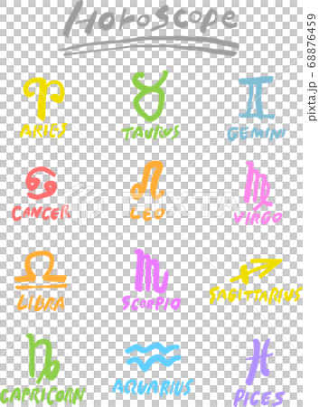 星座占いのためのシンボル素材 星座占いのためのシンボル素材 68876459