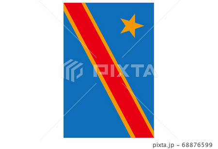 新世界の国旗2：3Ver縦　コンゴ民主共和国