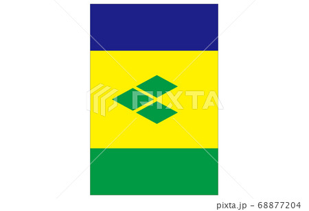 新世界の国旗2：3Ver縦　セントビンセント・グレナディーン諸島