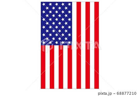 新世界の国旗2 3ver縦 アメリカ合衆国のイラスト素材