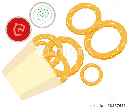 オニオンリングのベクターイラスト 68877655
