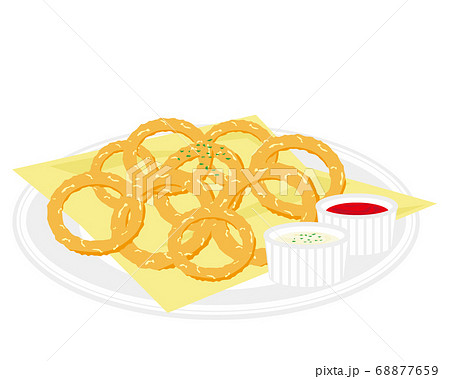オニオンリングのベクターイラスト オニオンリングのベクターイラスト 68877659