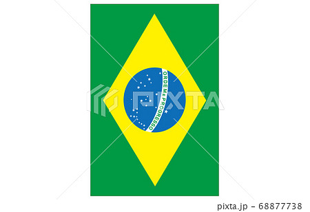 新世界の国旗2 3ver縦 ブラジルのイラスト素材