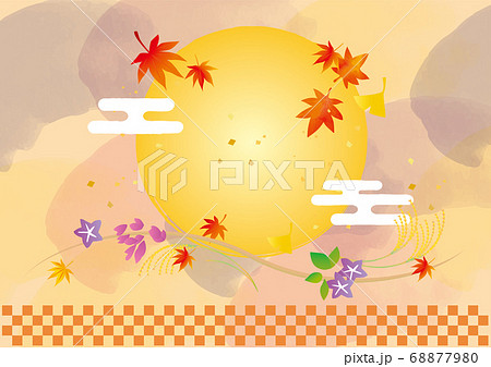 秋の紅葉の背景素材 秋の紅葉の背景素材 68877980