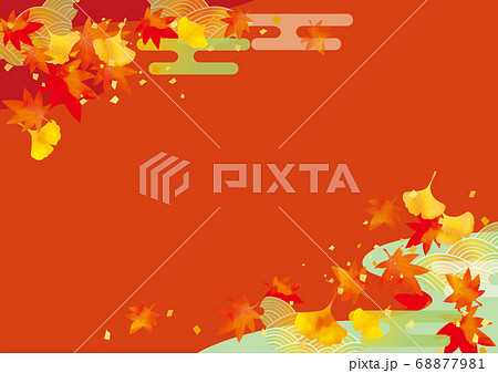 秋の紅葉の背景素材 68877981