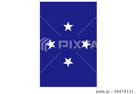 新世界の国旗2：3Ver縦　ミクロネシア連邦