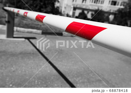 Automatic barrier in closed condition Automatic barrier in closed condition 68878418