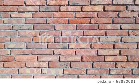 Reddish brickwork with wide cement grouting Reddish brickwork with wide cement grouting 68880081