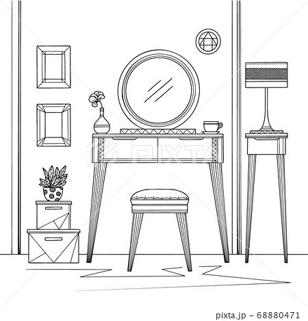 Dressing table lady Stock Vector Images  Alamy