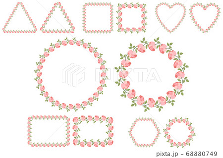 Beautiful invitation template with pink rose flower frame. Beautiful invitation template with pink rose flower frame. 68880749