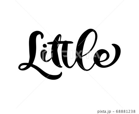 Vector Calligraphy word Little text logo. Lettering template design illustration for words princess, boss, prince, businessman or other 68881238