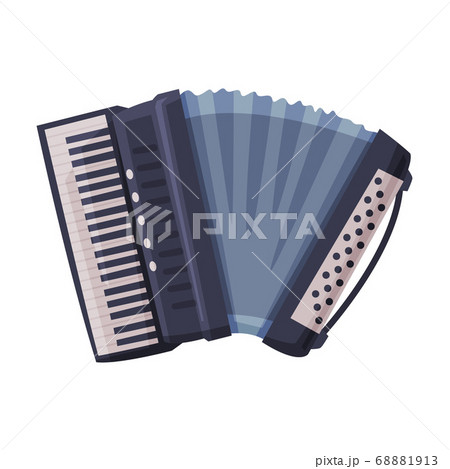 Accordion Classical Musical Instrument Flat のイラスト素材