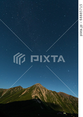 三俣蓮華の影を映す鷲羽夜景 68885715