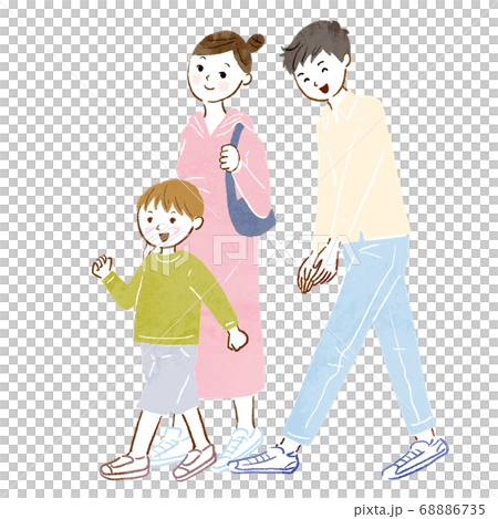 family, walk, walking 68886735