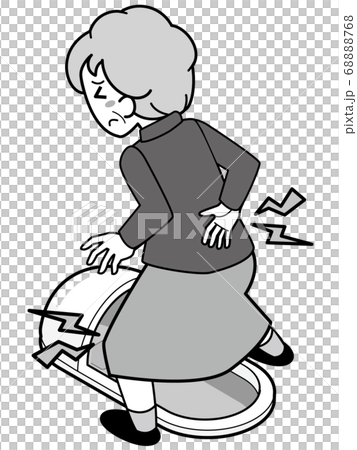 一位老婦在穿越日式廁所時膝蓋和腰部疼痛 一位老婦在穿越日式廁所時膝蓋和腰部疼痛 68888768