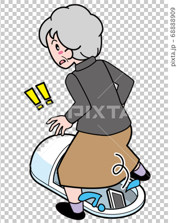 一位老婦在穿越日式廁所時丟下手機 68888909