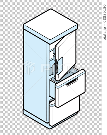扉が半開きの冷蔵庫 扉が半開きの冷蔵庫 68889180