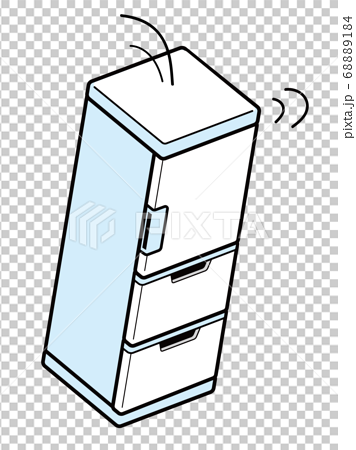 Refrigerator That Is Likely To Collapse Due To Stock Illustration 6184