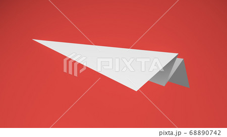 3D Rendering, Close up of white paper planes mock up, blank space for copy, isolated on pastel red background. 3D Rendering, Close up of white paper planes mock up, blank space for copy, isolated on pastel red background. 68890742