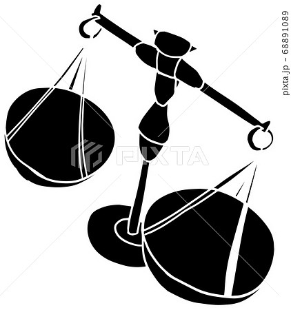 天秤座のシルエットイラストのイラスト素材 6810