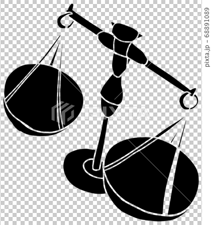 天秤座のシルエットイラストのイラスト素材 6810