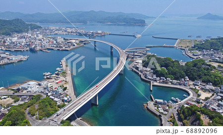 牛深ハイヤ大橋の空撮 牛深ハイヤ大橋の空撮 68892096