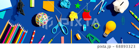 Collection of school supplies 68893323
