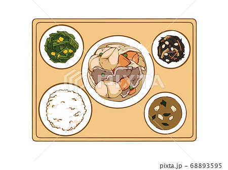 健康的な日本の食事のイラスト素材 6595