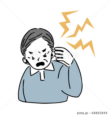 頭痛 イラスト 高齢者のイラスト素材 6849