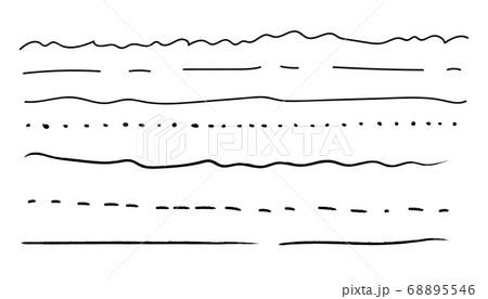 Lines hand drawn set  68895546