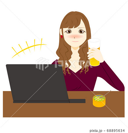 オンライン飲み会 68895634