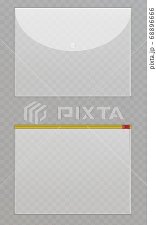 Vector transparent plastic files. Cellophane folders to protect documents 68896666