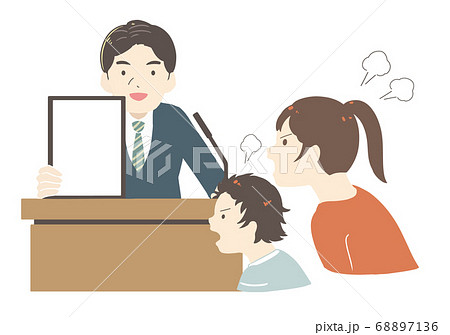 発表に怒る　男性(線無し) 68897136