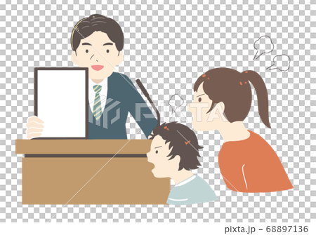 発表に怒る　男性(線無し) 68897136