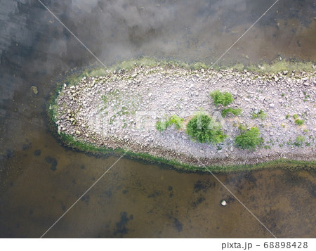 Top-down aerial view of the peninsula in the Leningrad region 68898428