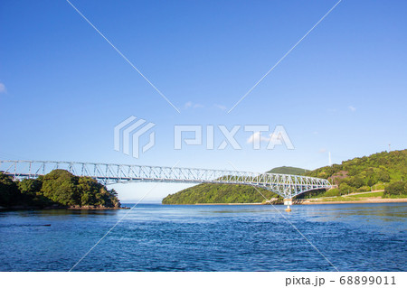 鹿児島県の阿久根と長島をつなぐ、黒之瀬戸大橋 日本三大急潮の一つの黒之瀬戸 鹿児島県の阿久根と長島をつなぐ、黒之瀬戸大橋 日本三大急潮の一つの黒之瀬戸 68899011