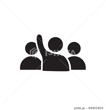 Human raised hand icon vector for your web site design, logo, app, UI. illustration 68903604